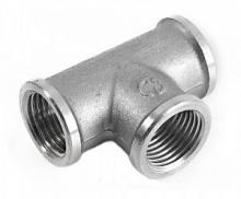 Тройник латунный резьбовой переходной STOUT (ВР) - 1" x 3/4" x 1" (никелированный) SFT-0022-001341